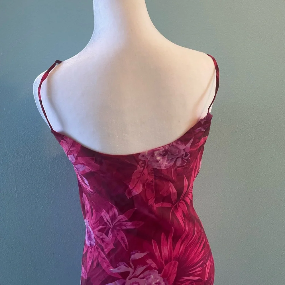 Floral Pink Slip Dress - Picture 2 of 2